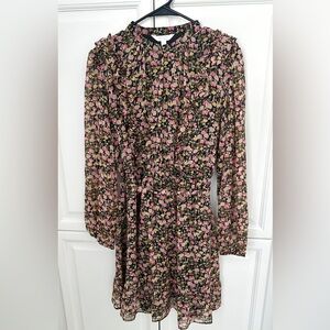 LC Lauren Conrad Floral Dress - Black and Pink